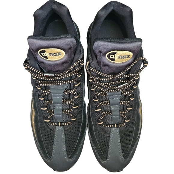 Nike Air Max 95 PRM US 15 Men's Black/Gold/Grey Anthracite Retro 538416 007 - Picture 2 of 11
